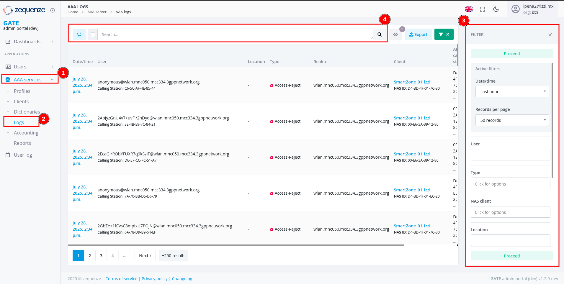 [IMAGEN 34: Colocar aquí "2.0_CasosLogs.png" - Sección Logs global]