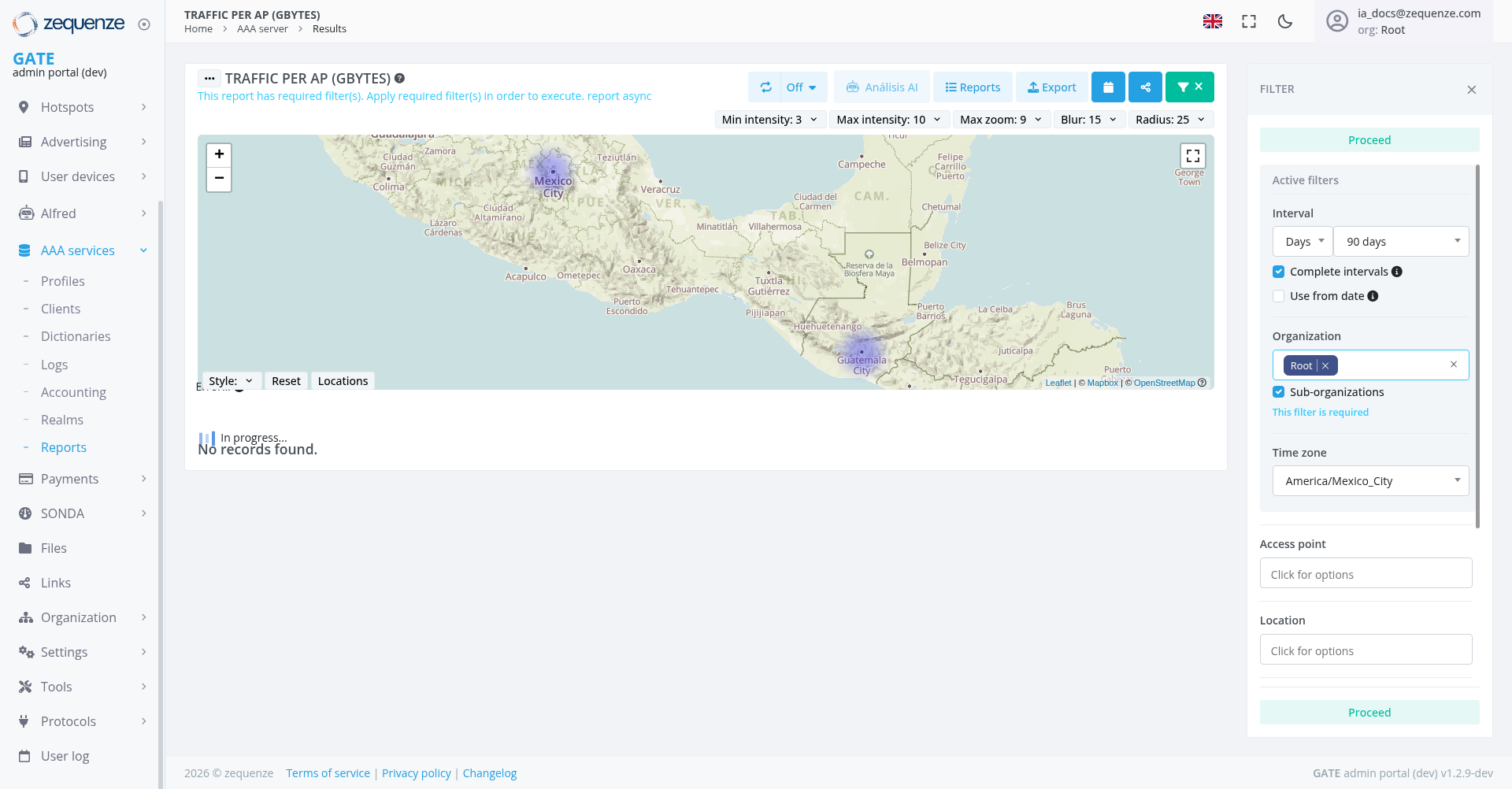 Screenshot - Results: Traffic per AP (GBytes)