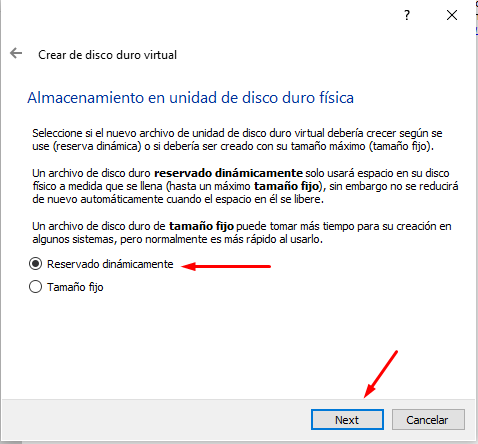 Hard disk creation - Step 3