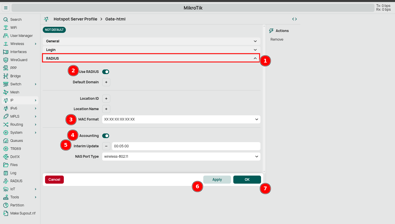 Configure RADIUS Settings