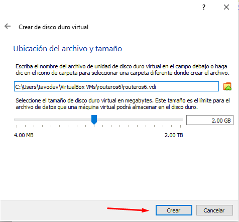 Hard disk creation - Step 4