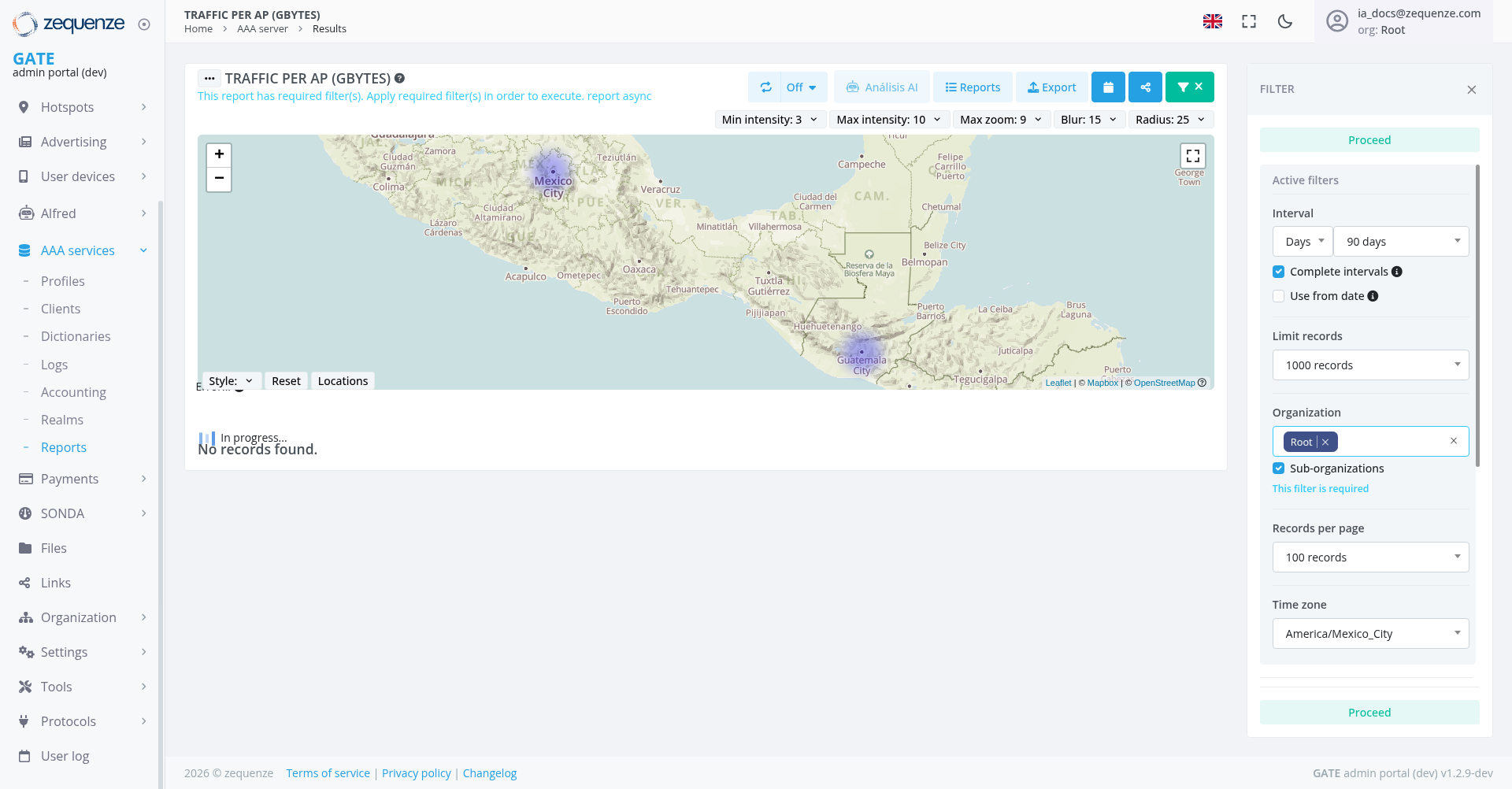 Screenshot - Results: Traffic per AP (GBytes)
