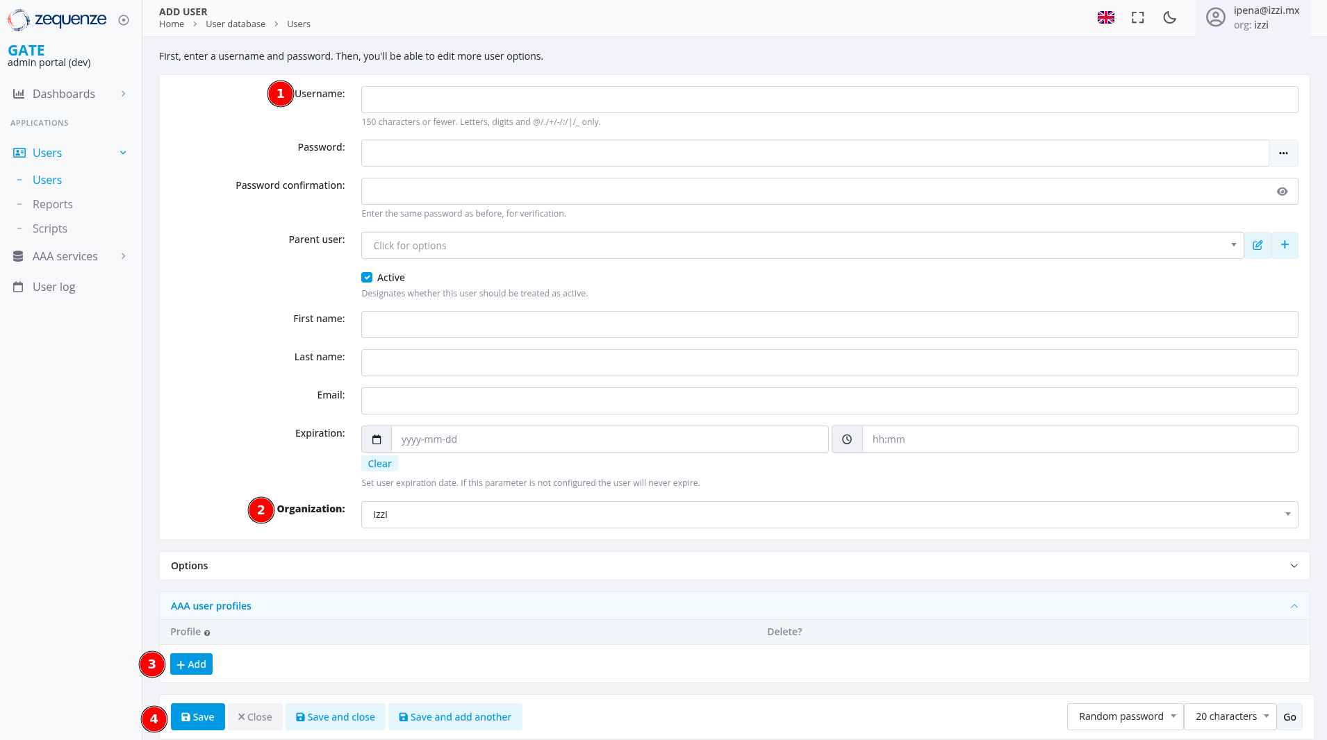 Formulario nuevo usuario