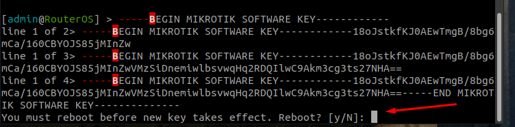 Paste license key
