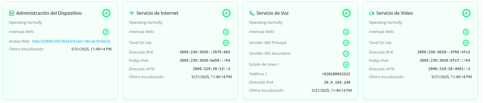 Service Cards Overview